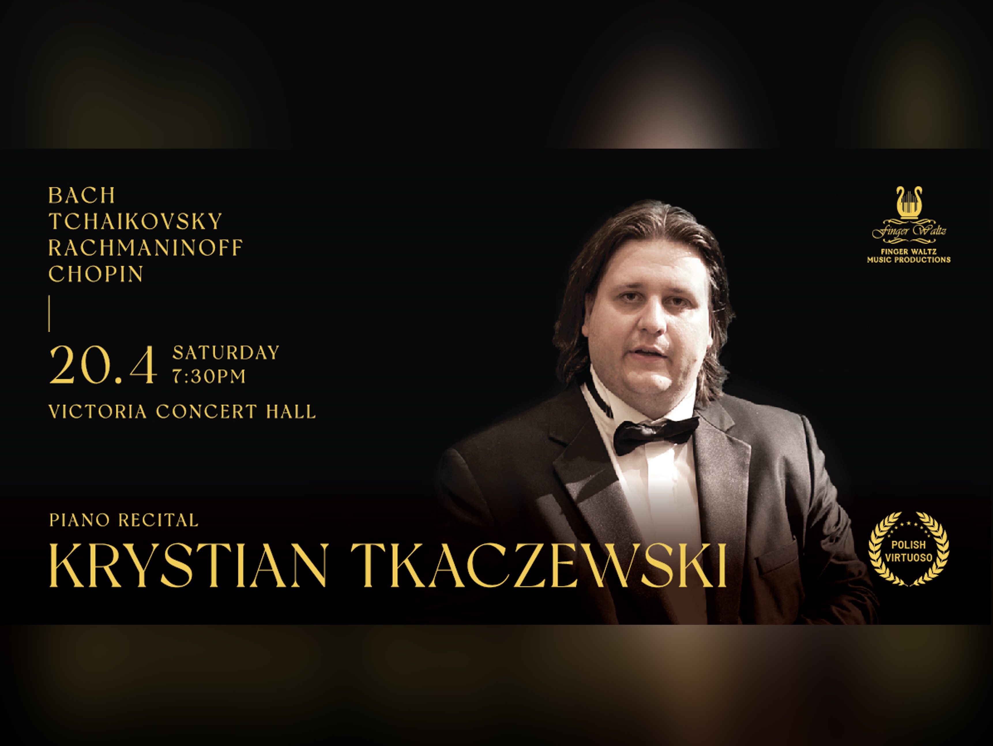 Piano Recital by Krystian Tkaczewski: Bach | Tchaikovsky | Rachmaninoff | Chopin