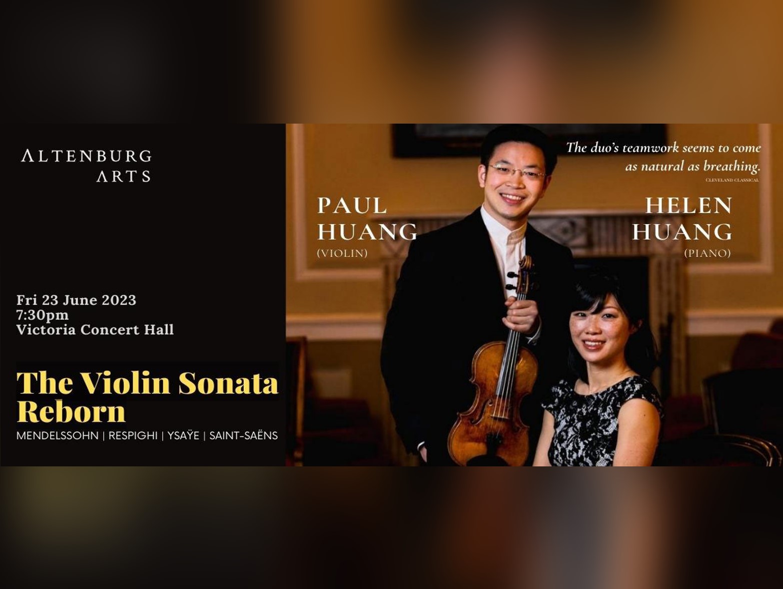 The Violin Sonata Reborn • Duo Recital by Paul Huang & Helen Huang